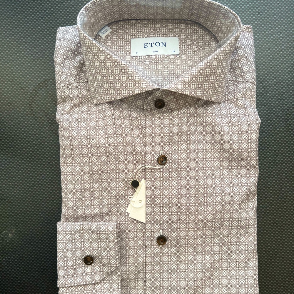 ETON DRESS SHIRT / SLIM FIT 16 NECK / NEW WITH TAGS